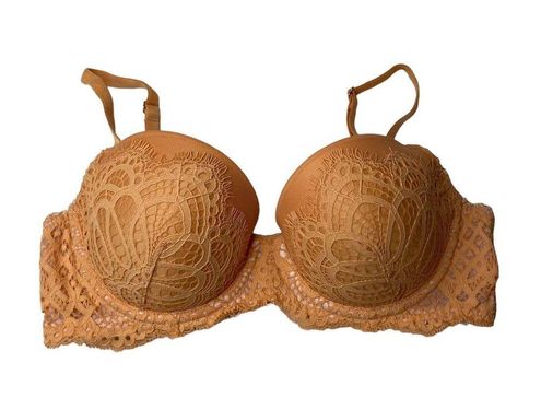 Victoria's Secret Padded Bra Orange Lace No size tag. 34C - $13