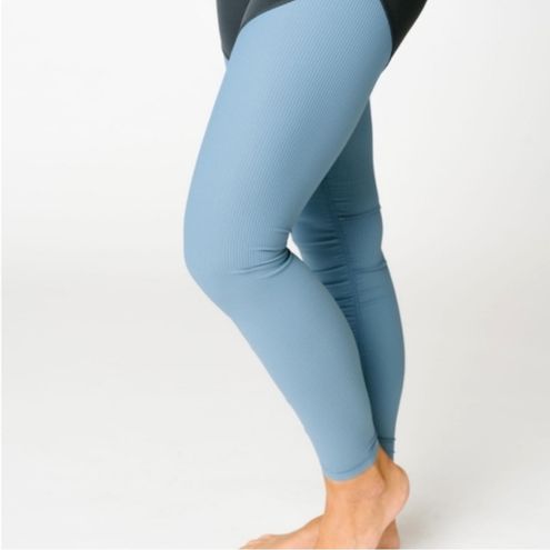 ZYIA Active Storm Parallel 7/8 Luxe Leggings Blue Size 8-10 Medium