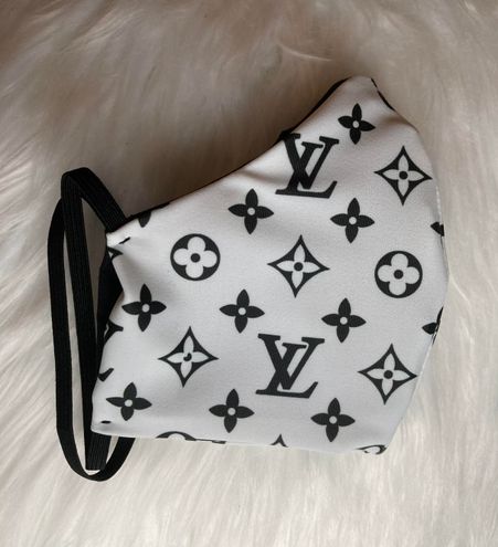 White Louis Vuitton Face Mask