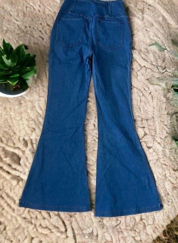 Halara NWT Jeans High Waisted Crossover Pocket Cool Touch Washed Flare Pants  Size M - $36 New With Tags - From Sukyee