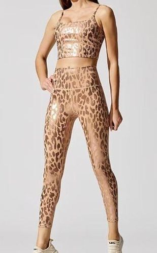 Carbon 38 Gold Metallic Leopard Set Women's Medium - $108 - From Emma