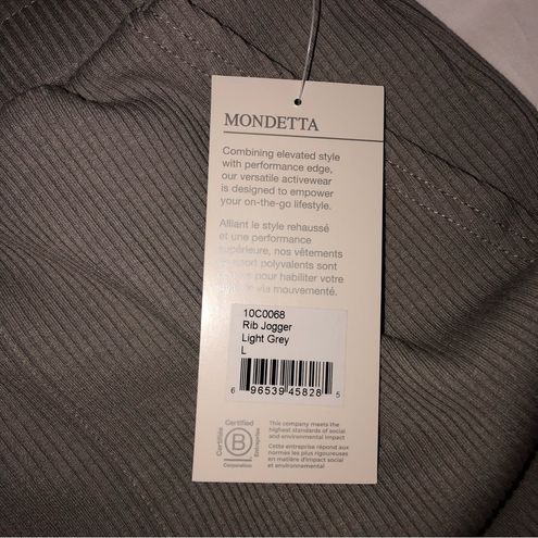 Mondetta Performance Ribbed Knit Joggers Size Large Womens Gray Pockets NEW  - $28 New With Tags - From Shone