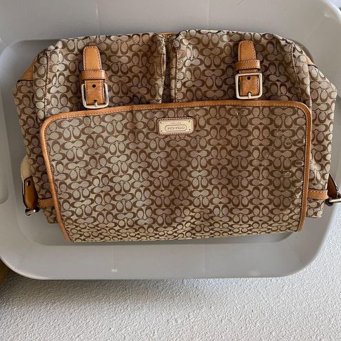 Coach 1941 Signature Canvas Logo Messenger Laptop Travel