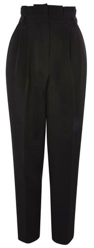 Topshop Pleated High Waist Peg Trousers Black Size 8 - $18 (76% Off Retail)  - From Ellen