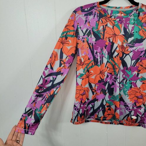 Reel Legends Freeline Womens S Pink & Orange Floral Long Sleeve