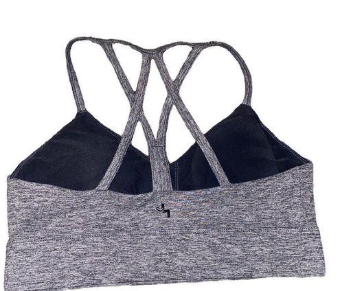 JoyLab Women's Strappy Longline Brushed Jersey Bra - (Charcoal