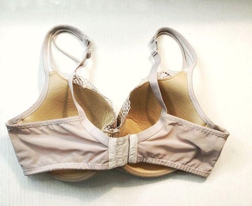 Cacique Bra Modern Linear Lace Purple-Gray Bra Sz 40D GUC - $25 - From Liz