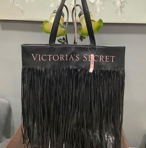 victoria secret fringe tote bag