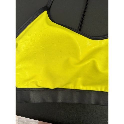 Zyia Active Neon Yellow Black Activewear Sports Bra Women's Size Large L -  $27 - From Taylor