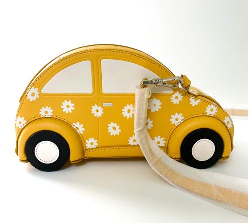 Kate Spade Novelty, Beep, Beep, Daisy Floral Car, Cross, Body Bag, Yellow  NWT - $240 (31% Off Retail) - From Sarah