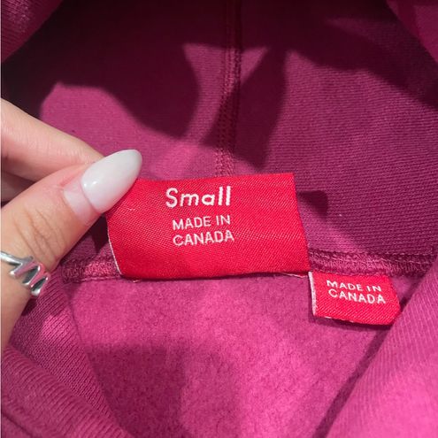 Supreme Chenille Arc logo hoodie (Magenta)