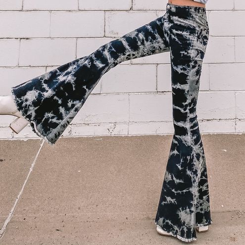 Louis Vuitton Tie Dye Flared Jeans