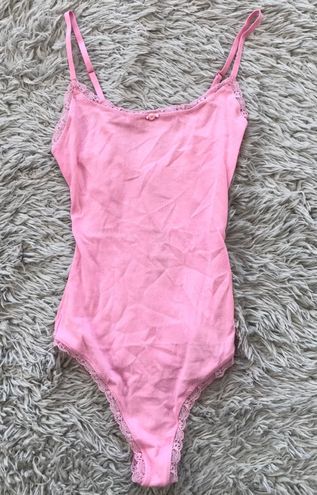 SKIMS Lace Pointelle Cami Bodysuit in Bubble Gum S - $125 New With