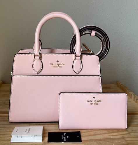 Kate Spade New York Madison Small Satchel Handbag Crossbody (Conch Pink)