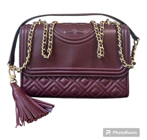 TORY BURCH FLEMING CONVERTIBLE BURGUNDY