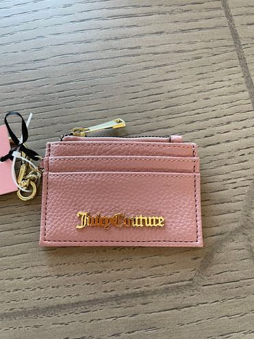 Juicy Couture Card Holder coin Purse Key Chain Holder Pink 30