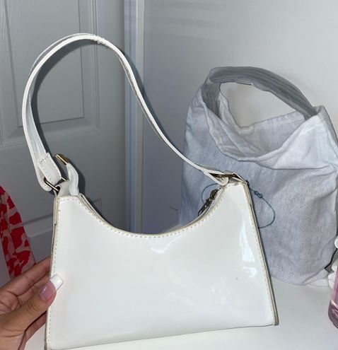 SHEIN, Bags, White Shein Vegan Leather Baguette Shoulder Bag Purse