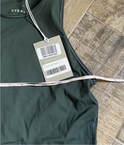 Everlane Dark Green Perform Shelf Bra Tank Top size XS Dri Fit