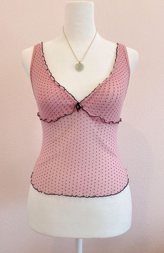 Pink Mesh Cami