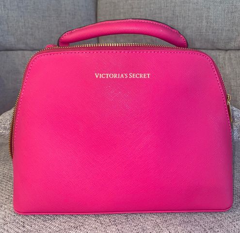 Victoria's Secret Hot Pink Leather Handbag & Crossbody - $45 (42