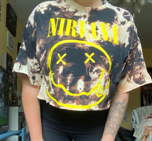 Nirvana Cropped Graphic Band T-Shirt