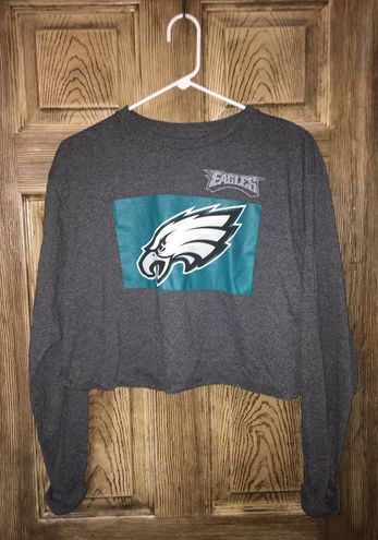 NFL DIY Cropped Philadelphia Eagles Shirt Gray Size XL - $10 (61