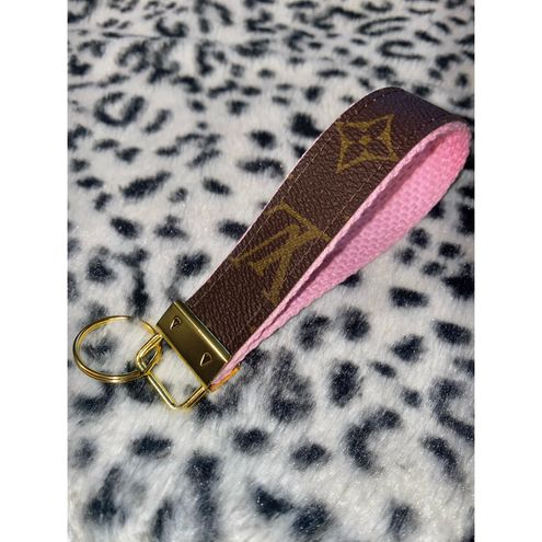 Repurposed Upcycled Keychain Wristlet Keyring Key Fob Pink - $20 - From  Aspen