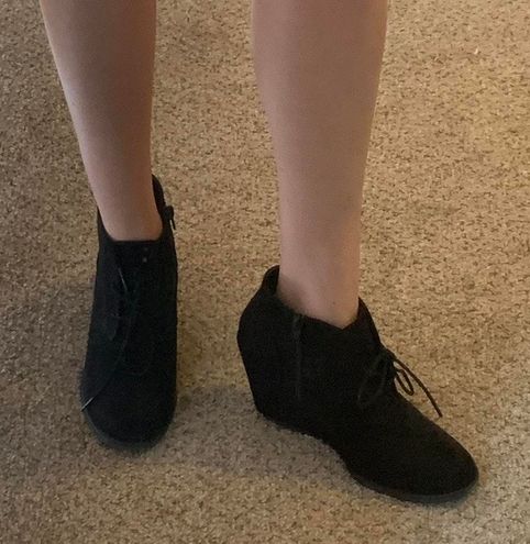 black wedge booties target