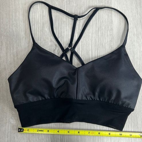 Alo Yoga • lavish sport bra black glossy - $20 - From Pretty