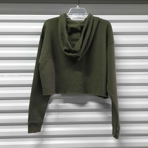 Wild Fable Sweatshirt Womens Large Green Cropped Hoodie Long Sleeve Sweater  - $11 New With Tags - From Teresa