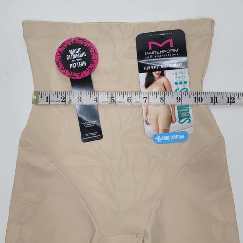 Nwt Maidenforn High Waist Thigh Slimmer Beige Shapewear SE0072 Small Ultra  Firm