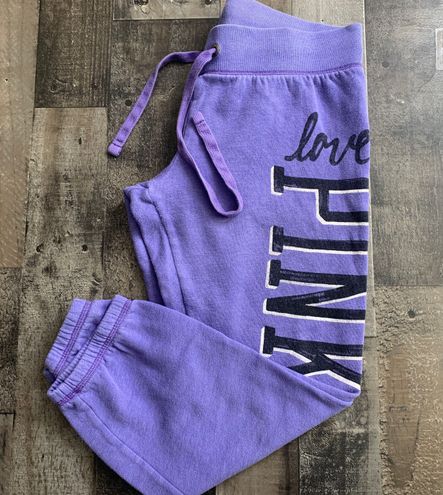 PINK - Victoria's Secret PINK Love Pink Sweatpants Purple - $20