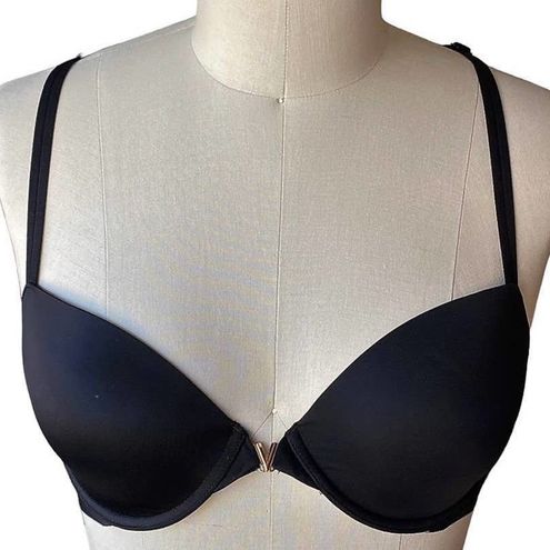 Victoria's Secret Sexy Illusions Front Closure Black Lined BRA