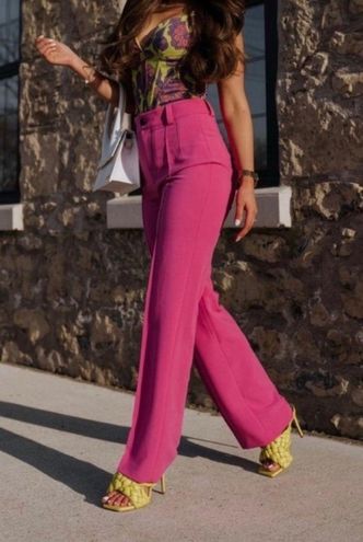 ZARA Full Length Françoise Pants Pink - $37 (26% Off Retail) - From Hopes