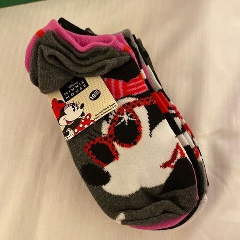 Disney Minnie Mouse No Show Socks Shoe Size 4-10 New with tags
