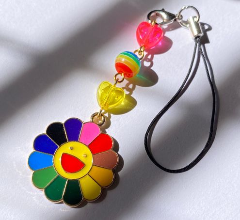 Takashi Murakami Style Flower Keychain/Bag Charm