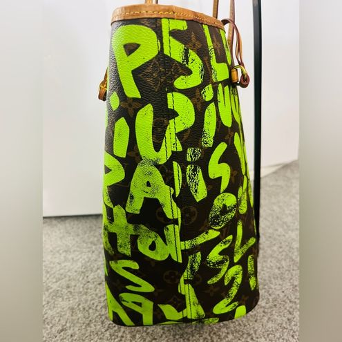 Louis Vuitton Graffiti Neverfull Stephen Sprouse Neverfull Neon Green -  $1558 - From Kelly