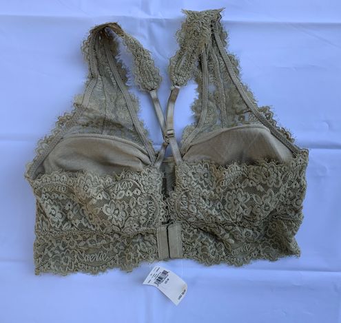 Aerie Eyelash Lace Padded Plunge Bralette