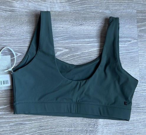 Everlane The Perform Sports Bra Size Medium Dark Pine Green