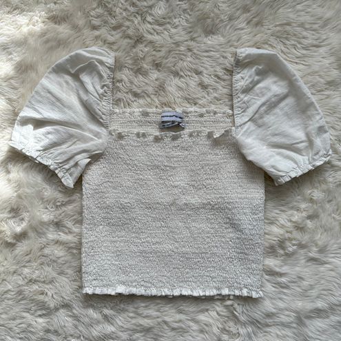 UO Sabrina Smocked Square Neck Top