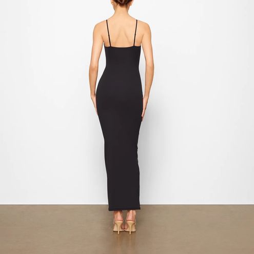 Soft Lounge Long Slip Dress Onyx by SKIMS