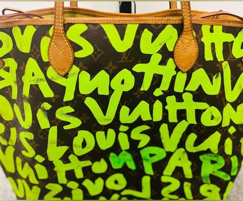 Louis Vuitton Graffiti Neverfull Stephen Sprouse Neverfull Neon Green -  $1558 - From Kelly