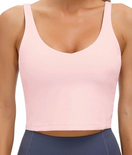 Wjustforu Women's Tank Top Padded Sports Bra Running Workout Yoga Crop Top