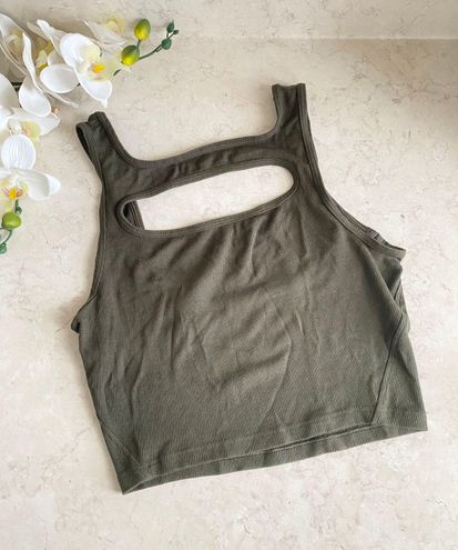 LA Front Cut-Out Crop Tank Top