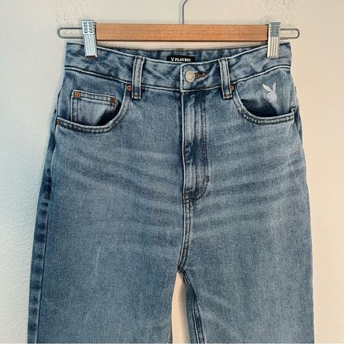 PacSun Playboy By Light Blue Back Slash Boyfriend Jeans 27 - $68