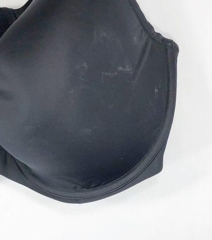 Cacique 44G Bra Black Satin Full Coverage Stretch Plus Size Lane Bryant 101  - $23 - From Bailey