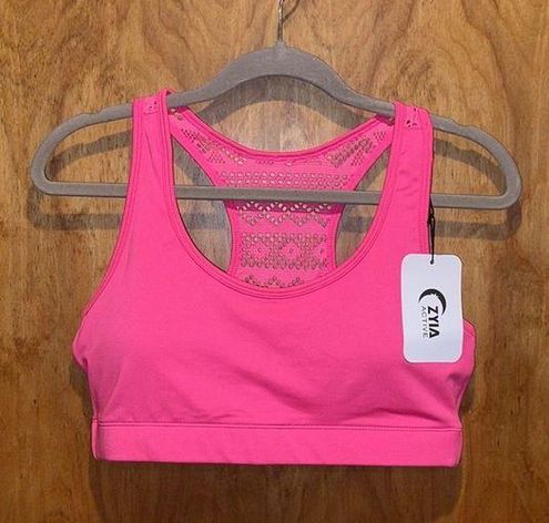 Zyia pink sports bra size large