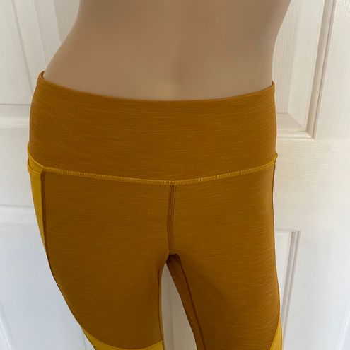 Lululemon early extension high rise leggings in honey lemon heathered Size  4