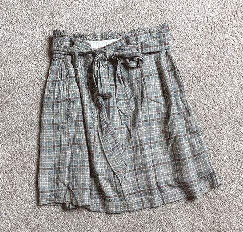 American Eagle paper bag plaid mini skirt - $29 - From Jenna