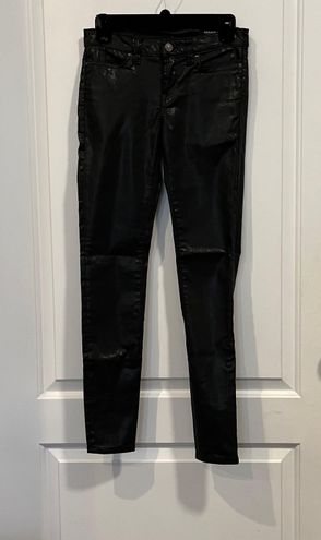 All saints Petrel Brodie Coated Jeans in Black Size 25 280